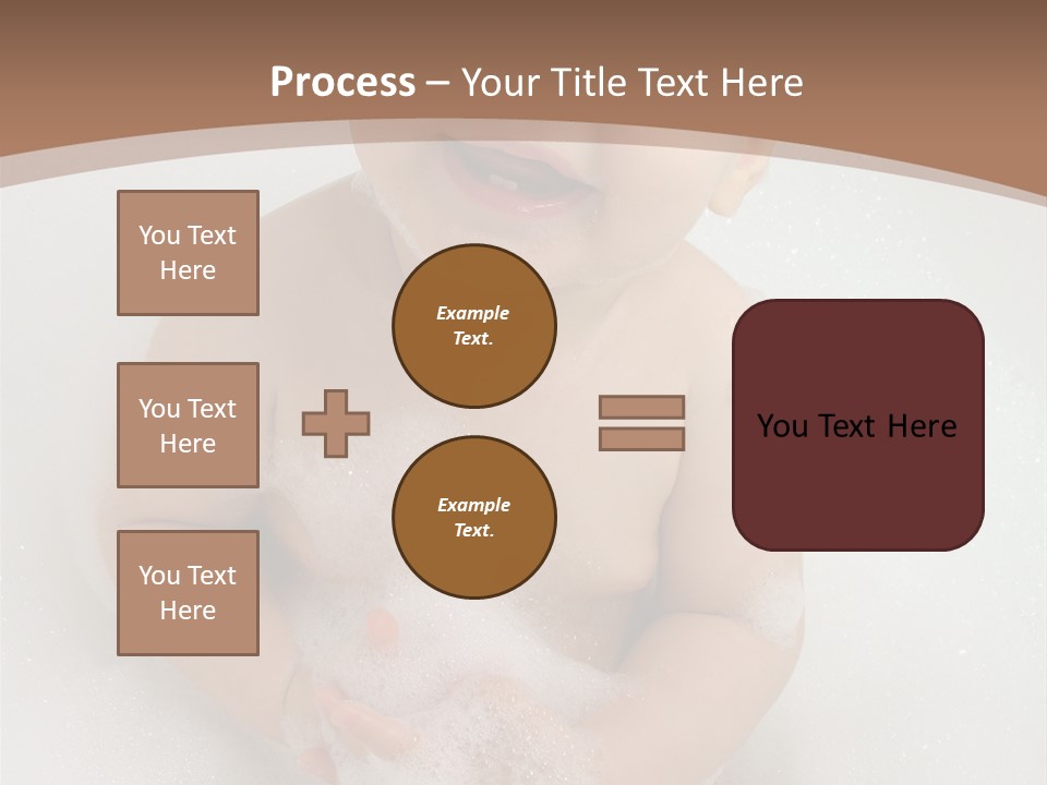 Smile Baby In Bath With Two Teeths PowerPoint Template