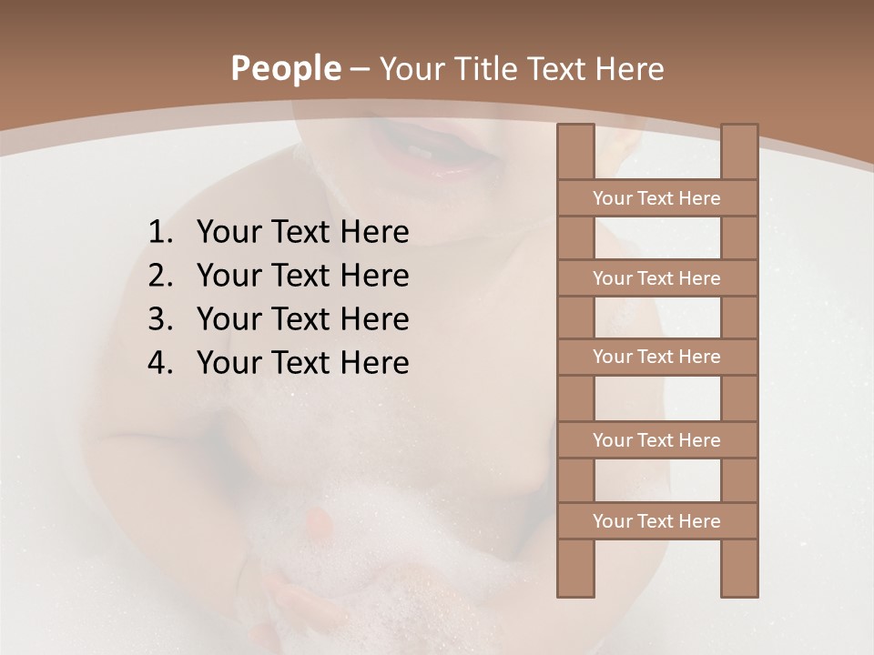 Smile Baby In Bath With Two Teeths PowerPoint Template