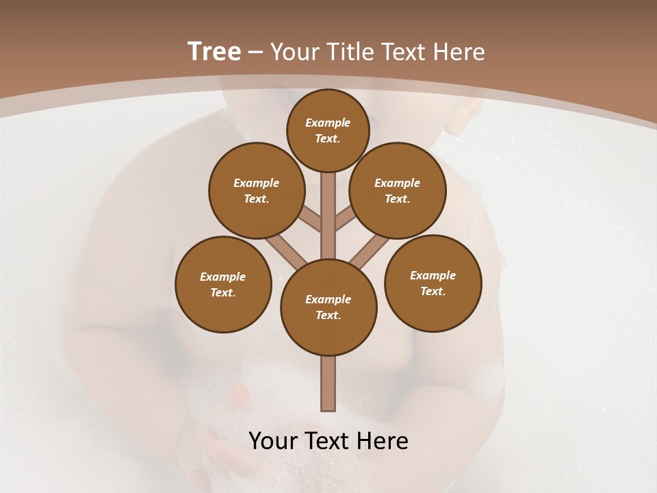 Smile Baby In Bath With Two Teeths PowerPoint Template