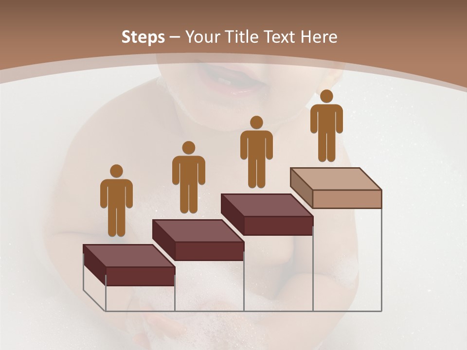 Smile Baby In Bath With Two Teeths PowerPoint Template