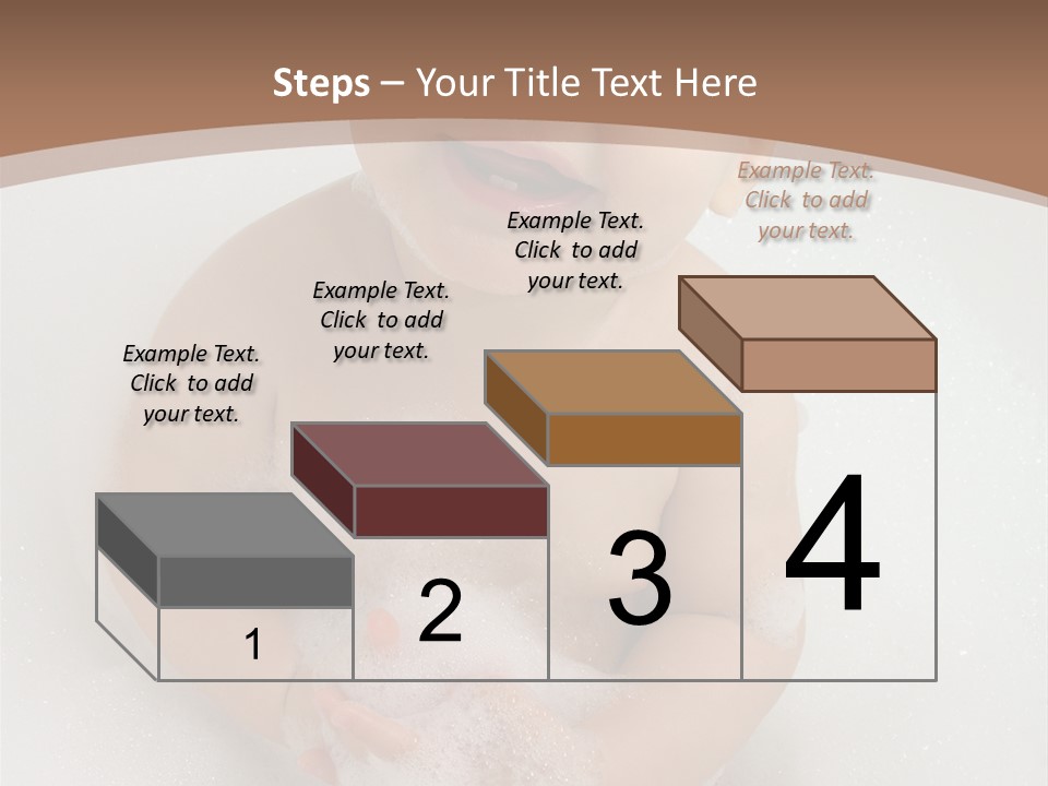 Smile Baby In Bath With Two Teeths PowerPoint Template