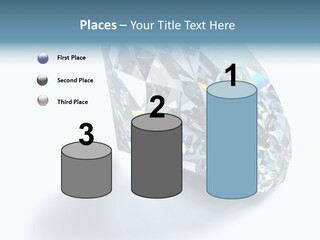 A Close Up Of A Diamond Over A White Background PowerPoint Template