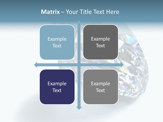 A Close Up Of A Diamond Over A White Background PowerPoint Template