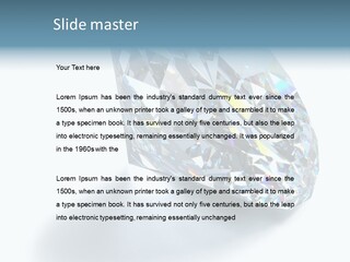 A Close Up Of A Diamond Over A White Background PowerPoint Template