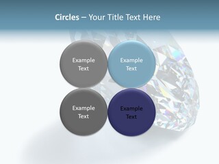 A Close Up Of A Diamond Over A White Background PowerPoint Template