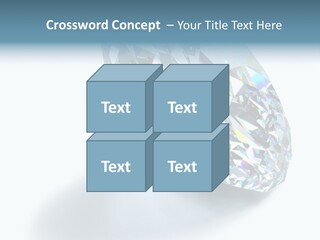 A Close Up Of A Diamond Over A White Background PowerPoint Template