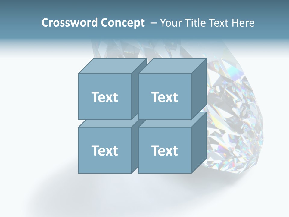 A Close Up Of A Diamond Over A White Background PowerPoint Template