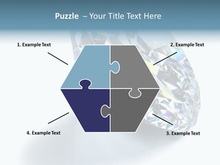 A Close Up Of A Diamond Over A White Background PowerPoint Template