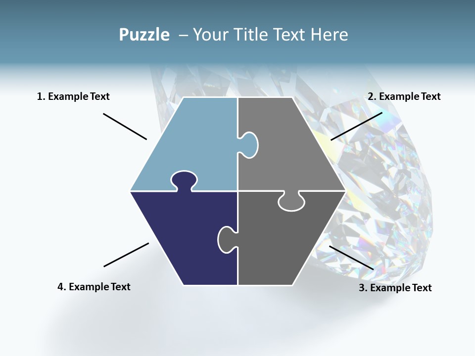 A Close Up Of A Diamond Over A White Background PowerPoint Template