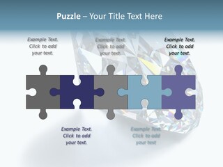 A Close Up Of A Diamond Over A White Background PowerPoint Template