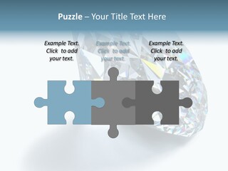 A Close Up Of A Diamond Over A White Background PowerPoint Template