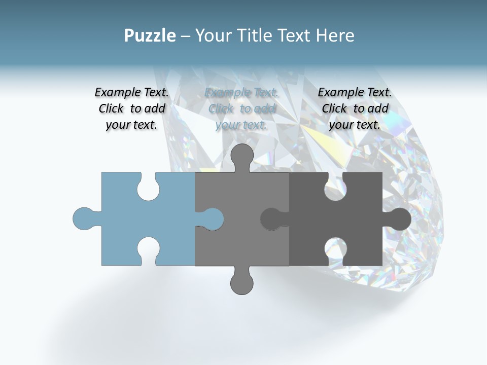 A Close Up Of A Diamond Over A White Background PowerPoint Template