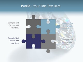 A Close Up Of A Diamond Over A White Background PowerPoint Template