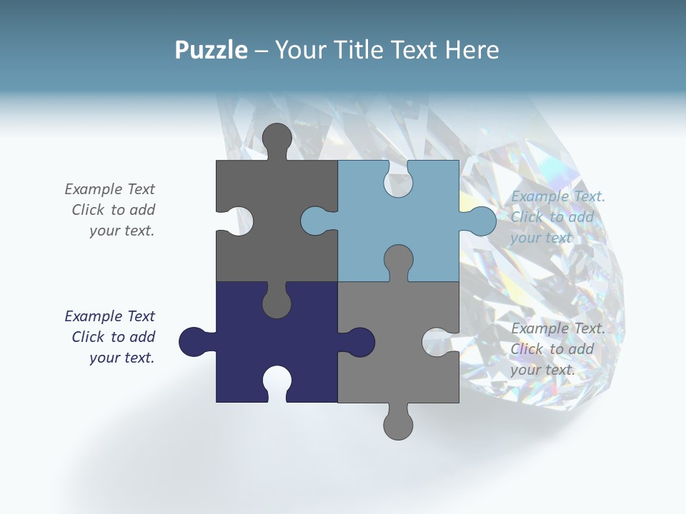 A Close Up Of A Diamond Over A White Background PowerPoint Template