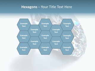 A Close Up Of A Diamond Over A White Background PowerPoint Template