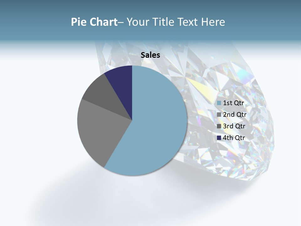 A Close Up Of A Diamond Over A White Background PowerPoint Template