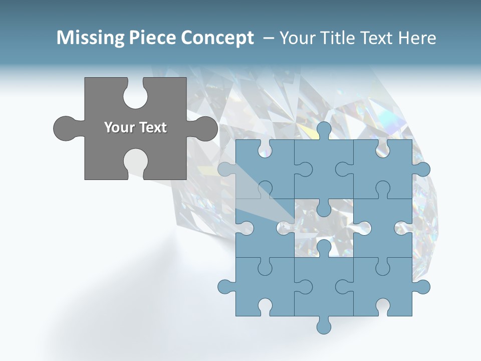 A Close Up Of A Diamond Over A White Background PowerPoint Template
