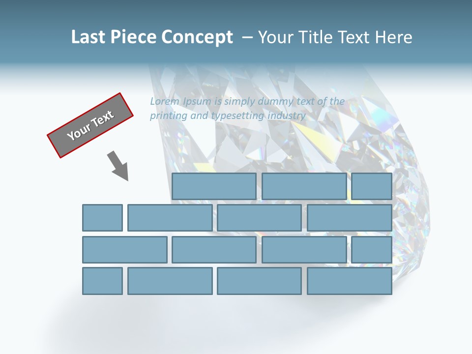 A Close Up Of A Diamond Over A White Background PowerPoint Template
