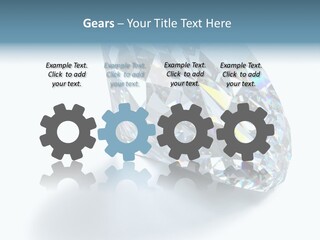 A Close Up Of A Diamond Over A White Background PowerPoint Template