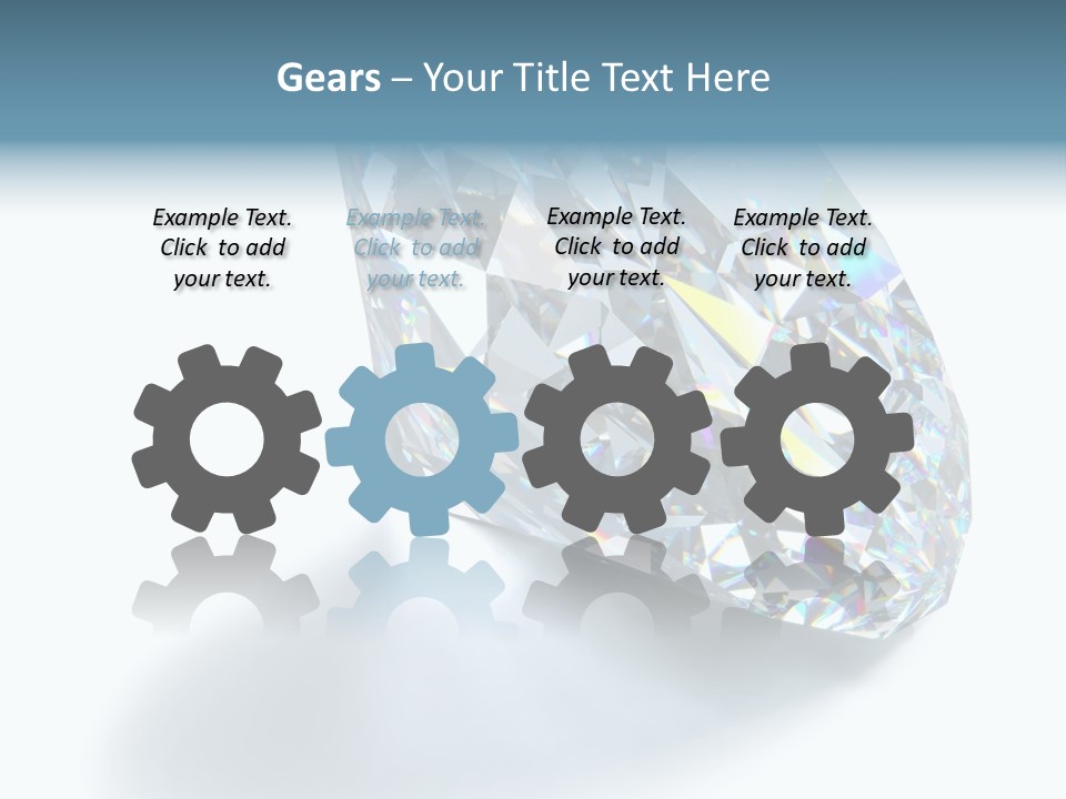 A Close Up Of A Diamond Over A White Background PowerPoint Template