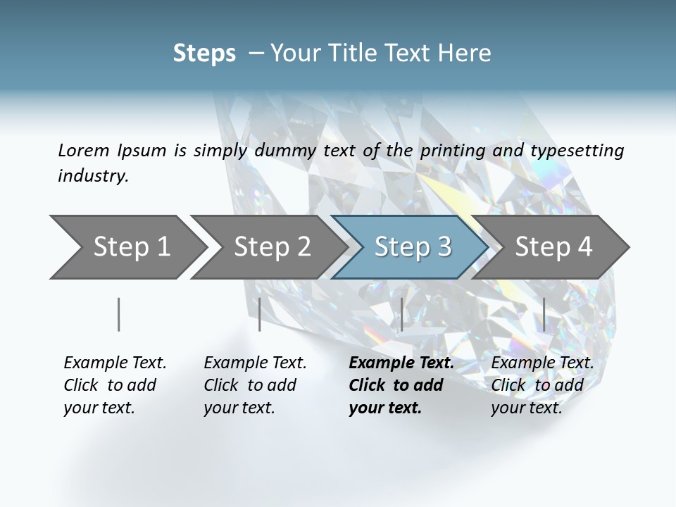 A Close Up Of A Diamond Over A White Background PowerPoint Template