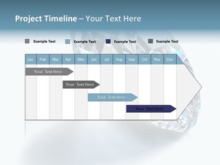 A Close Up Of A Diamond Over A White Background PowerPoint Template