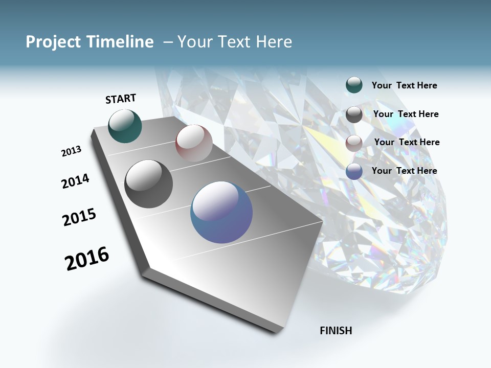 A Close Up Of A Diamond Over A White Background PowerPoint Template