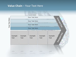 A Close Up Of A Diamond Over A White Background PowerPoint Template