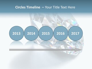 A Close Up Of A Diamond Over A White Background PowerPoint Template