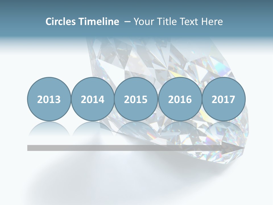 A Close Up Of A Diamond Over A White Background PowerPoint Template