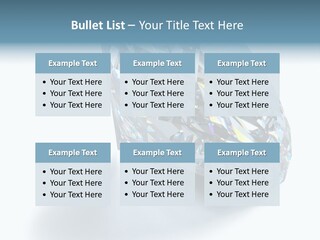 A Close Up Of A Diamond Over A White Background PowerPoint Template