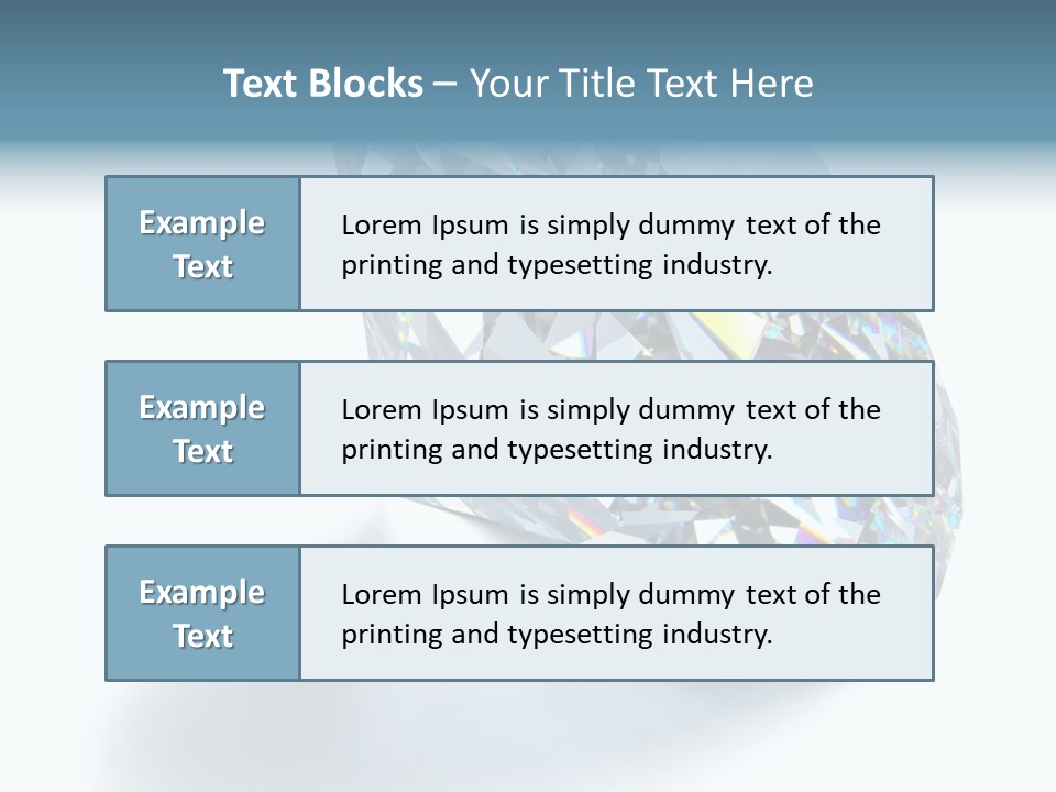 A Close Up Of A Diamond Over A White Background PowerPoint Template