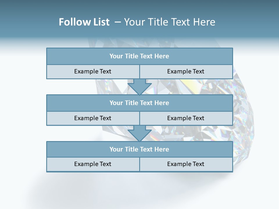 A Close Up Of A Diamond Over A White Background PowerPoint Template