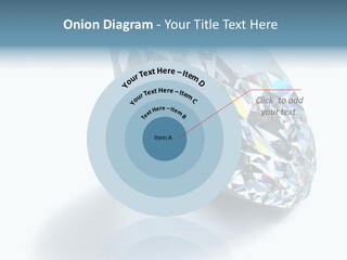 A Close Up Of A Diamond Over A White Background PowerPoint Template