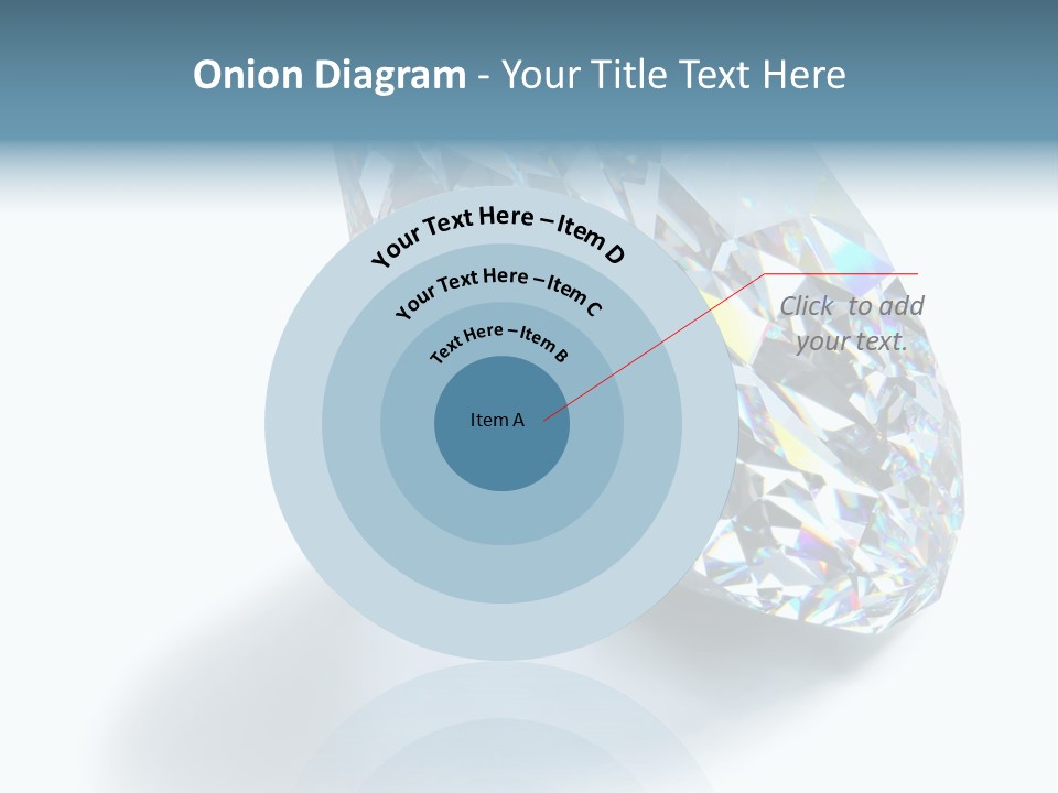 A Close Up Of A Diamond Over A White Background PowerPoint Template