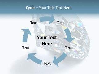 A Close Up Of A Diamond Over A White Background PowerPoint Template