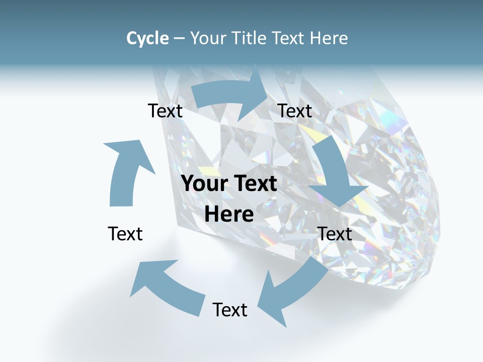 A Close Up Of A Diamond Over A White Background PowerPoint Template