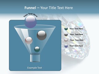 A Close Up Of A Diamond Over A White Background PowerPoint Template