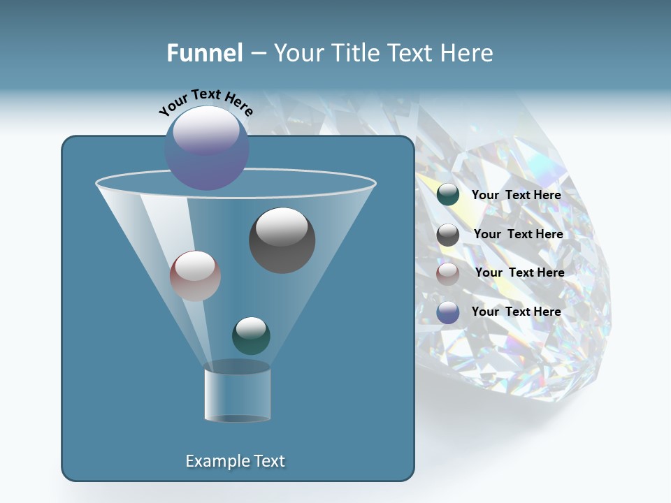 A Close Up Of A Diamond Over A White Background PowerPoint Template
