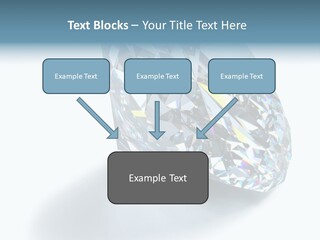 A Close Up Of A Diamond Over A White Background PowerPoint Template