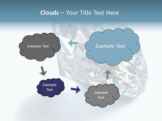 A Close Up Of A Diamond Over A White Background PowerPoint Template