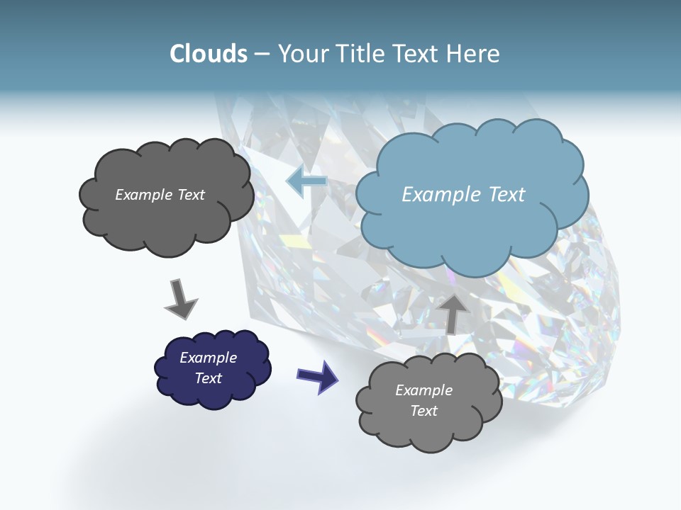 A Close Up Of A Diamond Over A White Background PowerPoint Template