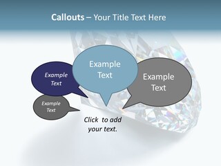 A Close Up Of A Diamond Over A White Background PowerPoint Template