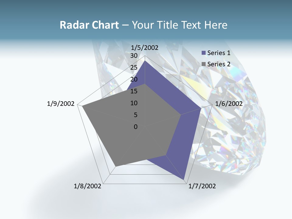A Close Up Of A Diamond Over A White Background PowerPoint Template