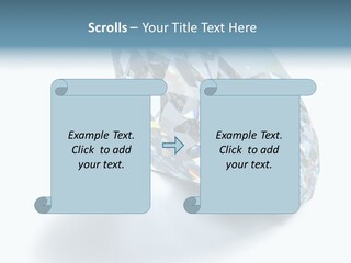 A Close Up Of A Diamond Over A White Background PowerPoint Template