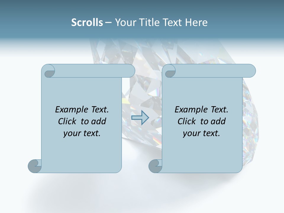 A Close Up Of A Diamond Over A White Background PowerPoint Template