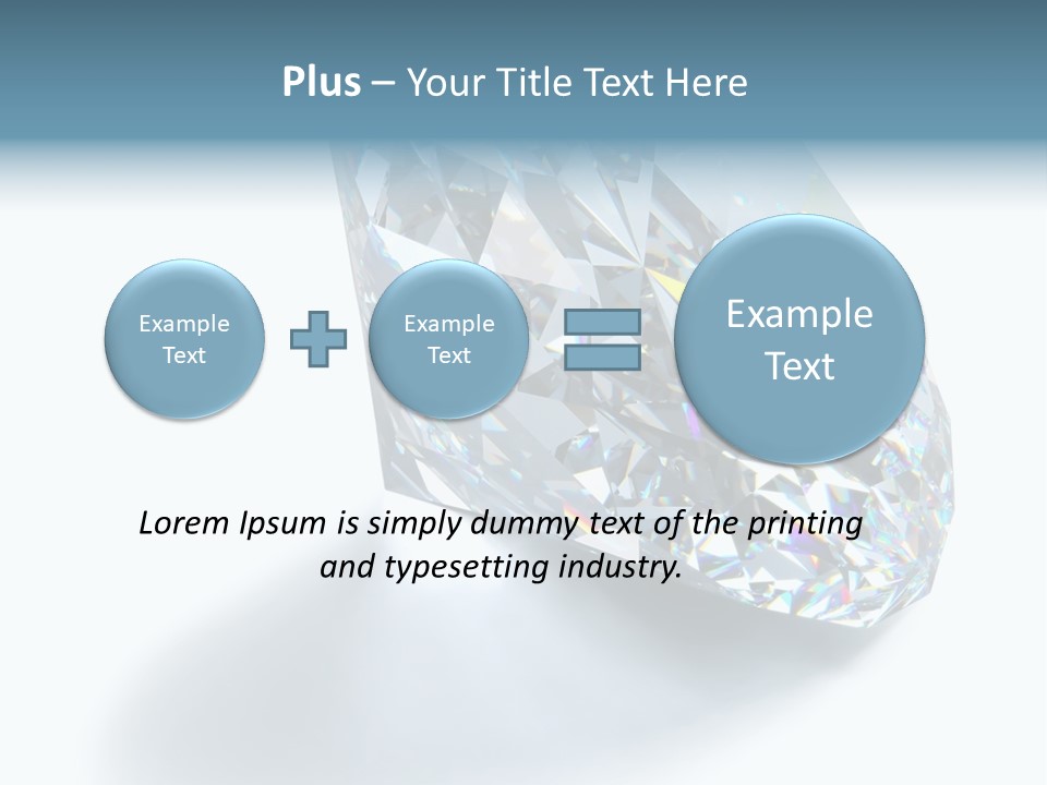 A Close Up Of A Diamond Over A White Background PowerPoint Template