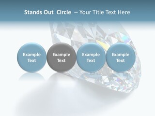A Close Up Of A Diamond Over A White Background PowerPoint Template