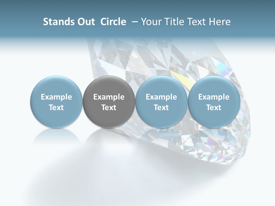 A Close Up Of A Diamond Over A White Background PowerPoint Template