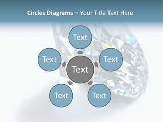 A Close Up Of A Diamond Over A White Background PowerPoint Template